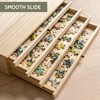 Becko US Wooden Puzzle Sorting Trays with Sliding Drawer Design,