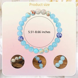 Mothers Day Gifts for Mom from Daughter Son,Aquamarine Bracelet as Mother Birthday Gifts Mama Gifts for Women Wife(Mom)