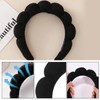 Black Sponge Spa Headband, 1Pcs Soft Clouds Beauty Hairband Terry