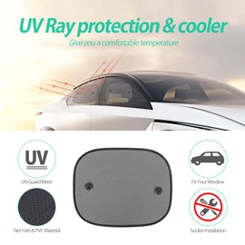LEWONPO Car Window Shades for Baby, Car Sun Shade, Universal Sun Visor for Car window, Car Sunshades Cover Blocking Harmful UV Rays, Great for Protecting Baby, Kids, Pets, 2 Pack (44 x 36 cm)