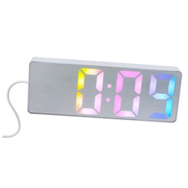 Mobestech Digital LED Alarm Clock with Large Display for Bedroom Desktop Use Stylish Electronic Clock for Home Decoration Easy to Read from Distance for Friends and Family