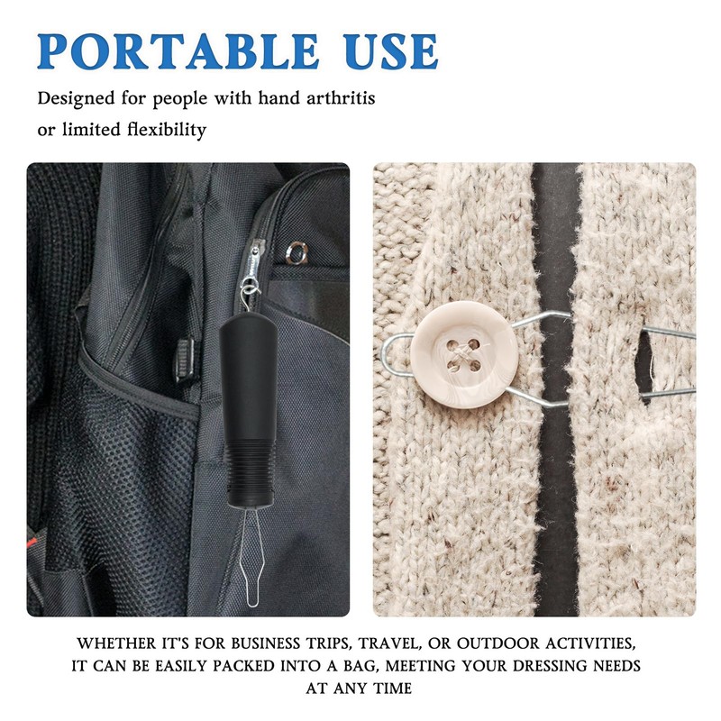 LANAFAY Button Hook Helper, Button Hook and Zipper Pull Helper,