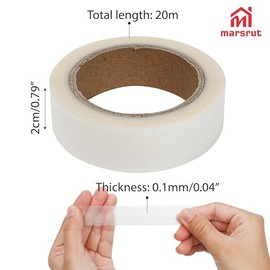 Tent Seam Tape, 2 Rolls, Total 131 Feet, Waterproof Tent Tape Repair, Iron On Hot Melt Seam Sealing, Clear Fusible Adhesive Tape for Fabric, Outdoor Camping Gear, Awning, Raincoats & Sportswear