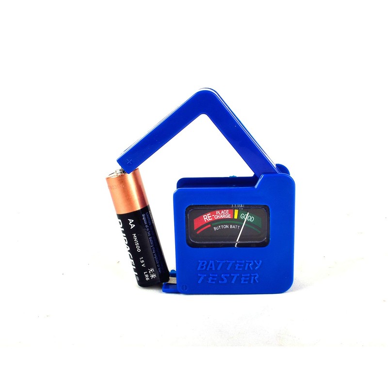 White Deer 2 Pack Battery Tester Checker AA/AAA/C/D/9V/1.5V Universal Button