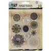 Sunrise Sunset Mechanicals Metal Vintage Trinkets-Flowers Small 1", 10/Pkg