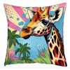 The Beach Stop Pop Art Jungle Giraffe Accent Cushion Cover