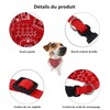 LATRAT Adjustable Triangle Bandana for Pets, Dog Scarf, Red, Polyester,