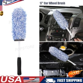 17" Car Wheel Brush Rims Tire Seat Engine Wash Cleaning Auto Detailing Tool