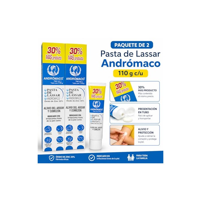 Paquete de 2 Cremas Pasta de Lassar 110 g c/u