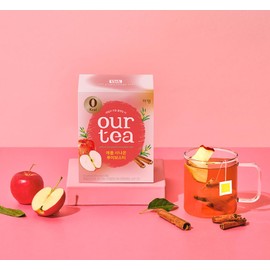 ROASTIQUE Apple Cinnamon Rooibos Tea with Real Dried Fruit – Premium Orgainc Tea Sweet Fruit Blend Hot or Iced Tea Zero Sugar & Zero Calories, 8 Tea Bags