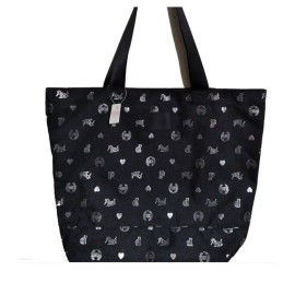 Victoria's Secret Victoria’s Secret Pink Tote Bag Logo weekender Beach Bag Black Travel bag NWT