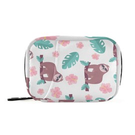 xigua Sloth Travel Pill Organizer Moisture Proof Pill Box Purse Daily Pill Case for Vitamins, Medication and Supplements