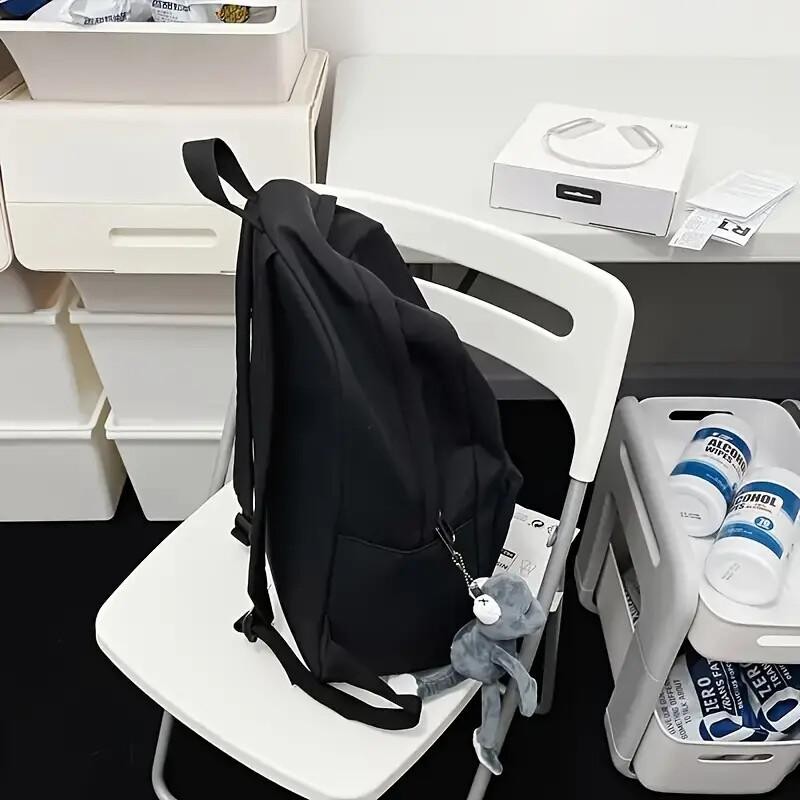 Maxoner Large Capacity Backpack, College School Bookbag, Stylish Simple Canvas