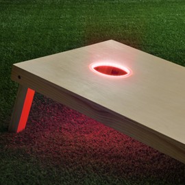 GoSports Cornhole Light Up LED Ring Kit 2pc Set - Compatible with All Cornhole Games (Red, White or Blue)