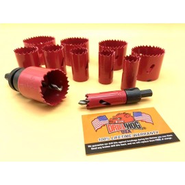 Drill Hog® Hole Saw Kit 7/8" to 2-1/2" Hole Cutter Set Holesaw Kit M7 11 Pcs