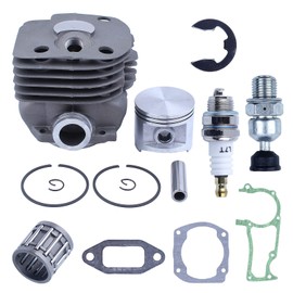 Atunee 50mm Piston Cylinder Needle Bearing Kit for Husqvarna 362 365 371 372 362XP 372XP Chainsaw with Crankcase Muffler Gasket Decompression Valve Replace 503939372