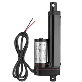 AUTTGINN 1500N 100 mm Linear Motor 10 mm/s, 12 V DC Linear Actuator Motor Electric Cylinder Push Rod Motor for Car, Furniture, RV, Door Opener, Industrial Agriculture, Vessels etc. (Black 100 mm)