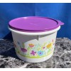 Tupperware 3.5 QT Bucket Canister w/ Handle Wild Purple Whith