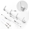 4 Hooks Matte White Bathroom Towel Hooks Mounted Wall Adhesive