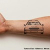 'Police Car Front' Temporary Tattoo - Water Resistant, Skin-Safe, Non-Toxic