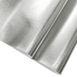 HYANG Smooth Solid Color Silver Faux Leather Sheets 1 Rolls 12"X53" (30cmX135cm),Faux Leather is Great for, Bows,Earrings Handmade DIY Craft Projects Making