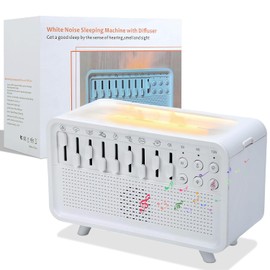 Humidificador de luz nocturna de ruido blanco, humidificador de ruido blanco 3 en 1 con 8 sonidos ambientales, caja de sonido difusora alimentada por USB, máquina de sonido para dormir para oficina en
