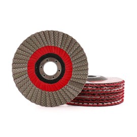 HOMESOM 5 Inch 4pcs 60/100/200/400 Grit Sanding Discs Flap Sanding Abrasive Disc for Angle Grinder Diamond Sanding Pad