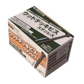 GROVE SUS304 Wood Deck Screws, Stainless Steel (Screw Length, φ 0.2 x 2.6 inches (5.5 x 65 mm), Pack of 100