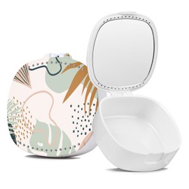 TIHYWR TIHYWR Retainer Case,Mouth Guard Case,Denture Case,Orthodontic Aligner Case With Mirror and Ventilation Holes Night Guard Case,Maple Leaf Green