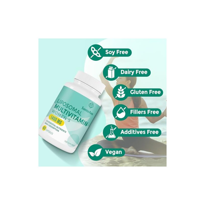 Liposomal Multivitamin for Women 50+ with Iron, 120 Capsules, 2