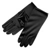 ZaZa Bridal Shiny Stretch Satin Dress Gloves Wrist Length 2BL-Black
