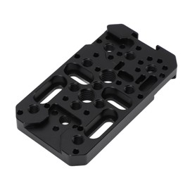 Depisuta Camera Cheese Plate with 1/4" 3/8" Threads & Cold Shoe, Aluminum Mounting Plate, Lightweight Accessory Bracket for Tripod, Rig, Cage, Video Stabilizer