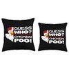 Guess Who Chicken Poo: Funny Chickens Jokes Chicken Memes Throw