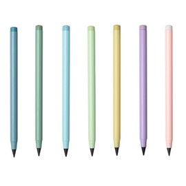 MYLCHBDJ Pencils, Metal Pencils, Forever Pencils, Infinity Pencils, Set of 7 with Caps, No Sharpening, Safe and Non-Toxic, Inkless Pencils, New Pencils, Environmentally Friendly, No Breakage