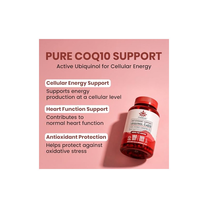 CoQ10 Ubiquinol 400mg – 180 Capsules – 6 Month Supply