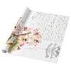 French Script and Pink Orchid Flower Wrapping Paper Gift Wrap