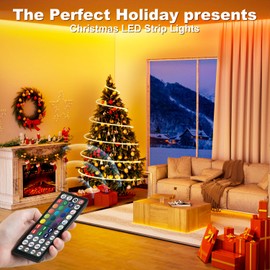 Keepsmile 130ft Led Strip Lights (2 Rolls of 65ft) Bluetooth Smart App Control RGB Led Light Strip with Remote,Music Sync Color Changing Led Lights for Bedroom Room Home Party Decor