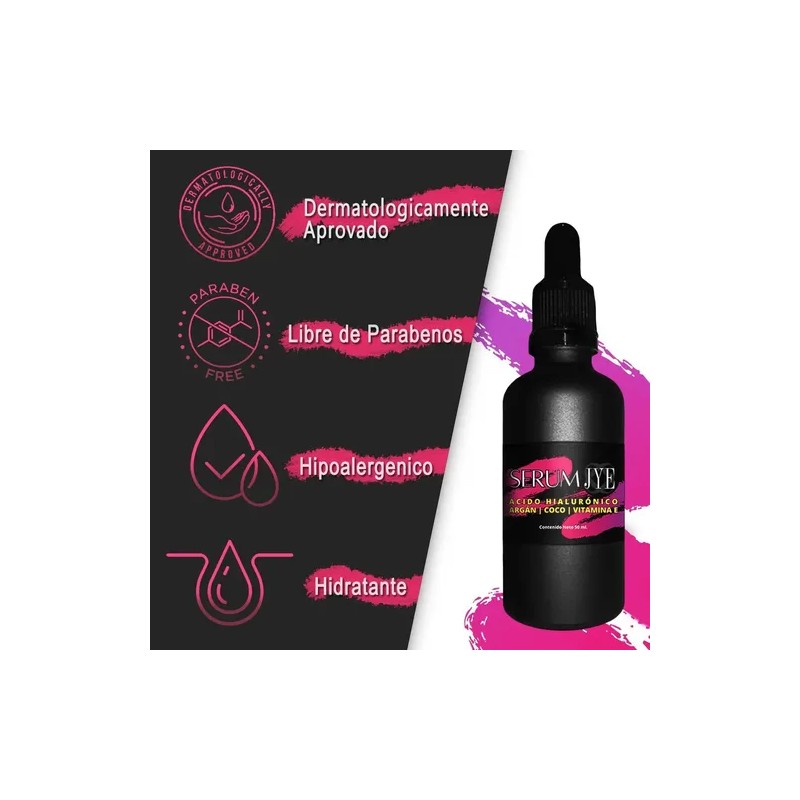 Serum Jye Argan, Coco, Vitamina E Ácido Hialurónico Hyaluronic Acid