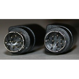 8 Pin Mini Din Male Male Cable 6 Ft in Black