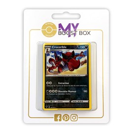 my-booster SWSH04-FR24-MB-109 Crocorible (Rabigator) 109/185 Reversible Holo-Myboost X Epée et Bouclier, 4 Voltage Éclatant, Box of 10 French Pokémon Cards