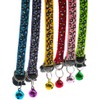 Reflective 2 Pack Breakaway Cat Collars with Bell Leopard Pattern