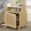 Nightstand Set of 2, Farmhouse Night Stand with Charging Station,