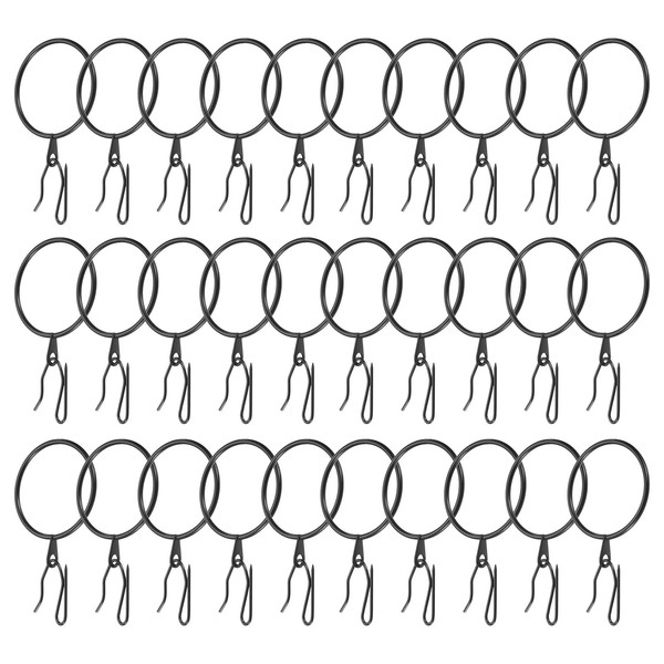 uxcell 32 Pieces 1.8" Inner Diameter Metal Curtain Rings with