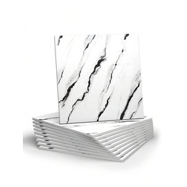 10pcs Marble Peel and Stick Waterproof Shower Wall Panels, Peel and Stick Backsplash Tile, PVC Wall Panels for Bathroom, Kitchen, and Living Room - 11.8"x11.8" Shower Tiles