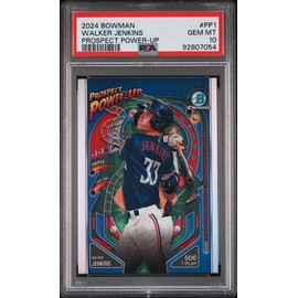 HOFSM.COM Hall of Fame Sports Memorabilia Graded 2024 Topps Bowman Walker Jenkins #PP1 Prospect Power Up Rookie RC Baseball Card PSA 10 Gem Mint