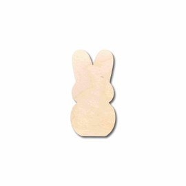Unfinished Wood Easter Bunny Marshmallow Cutout Craft up to 46" DIY 3" / 1/2"