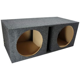 American Sound Connection Dual 12" Sub Box Ported Vented Subwoofer Enclosure MDF Car Audio Stereo System