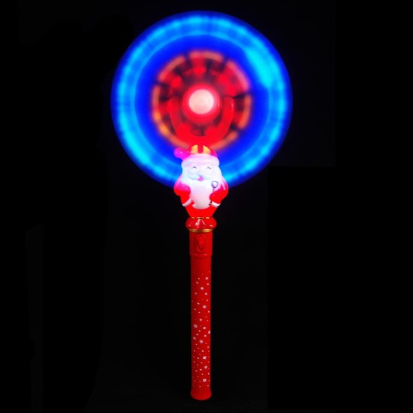 Swivel Fan Wand - Light Sensory Toy [Santa]