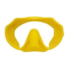 Genesis Sigma Mask. A Single Lens Framless Mask. Ideal for Scuba Diving and Snorkeling - Lemon Yellow Silicone