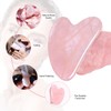 Rose Quartz Gua Sha, Natural Jade Gua Sha Stone Facial
